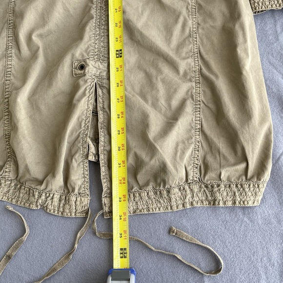 Johnny Was Jacket Women Large Green Embroidered Patchwork Button Up Military - Picture 11 of 16